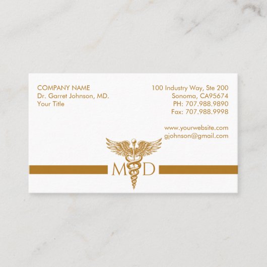 モダン金ゴールド 名刺 (正面)