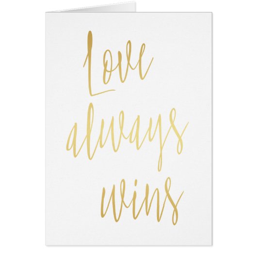 モダン金ゴールド「愛は常に勝つ」 (正面)