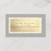 モダン金ゴールド,金ゴールドフレームジュエリーデザイナ 名刺 (裏面)