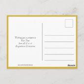 モダン金ゴールド |雪片 |新年おめでとう | 2021 ポストカード (裏面)