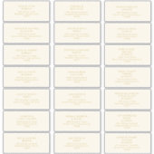 モダン金ゴールド | Cream 結婚's Guest Address Sticker シール (正面)