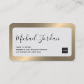 モダン金ゴールド-Tone 2023 DJ名刺 名刺 (裏面)