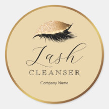 モダン金ゴールドLash Cleanser製品ラベル
