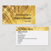 モダン金ゴールドStar Talent Agent Managerの演技 名刺 (正面/裏面)