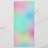 モダン金属箔の結婚ブライダルシャワー メニュー (裏面)