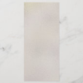 モダン金属箔の結婚ブライダルシャワー メニュー (裏面)