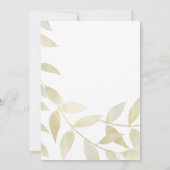 モダン金素朴婚約葉シャワー 招待状 (裏面)