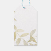 モダン金素朴葉金ゴールド植物学結婚院 ギフトタグ (裏面)