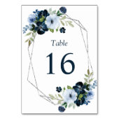 モダン銀と海軍の結婚枠 テーブルナンバー (裏面)