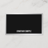 モダン銀エレガントシンプルテンプレートプロフェッショナル 名刺 (正面)