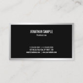 モダン銀エレガントシンプルテンプレートプロフェッショナル 名刺 (裏面)