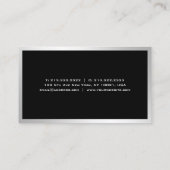 モダン銀エレガントシンプルテンプレートプロフェッショナル 名刺 (裏面)