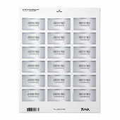 モダン銀フェイクミニマエレガントリストテンプレート ラベル (フルシート)