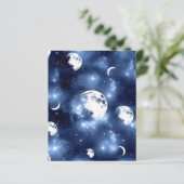 モダン銀河系ブルースカイムーンアンドスターズデザイン (スタンド正面)