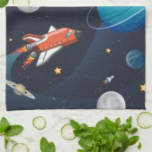 モダン銀河系内の外部空間アクティビティ キッチンタオル (折り畳み)