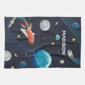 モダン銀河系内の外部空間アクティビティ キッチンタオル (横)