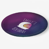 モダン銀河系宇宙飛行士バースデーパーティー ペーパープレート (アングル)