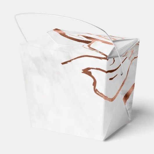 モダン銅とイタリアン大理石結婚のインスピレーション フェイバーボックス (裏面サイド)