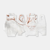 モダン銅とイタリアン大理石結婚のインスピレーション フェイバーボックス (折り畳みなし)