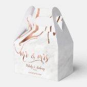 モダン銅とイタリアン大理石結婚のインスピレーション フェイバーボックス (正面サイド)