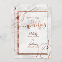 モダン銅とイタリアン大理石結婚のインスピレーション