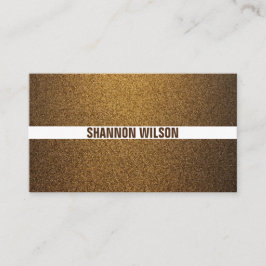 モダン銅シンプル金ゴールドグリッター白枠 名刺