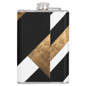 モダン銅ジオメトリックモノグラムのシック フラスク (裏面)