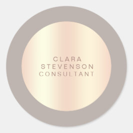 モダン銅バラ金ゴールドおよびグレーコンサルタント ラウンドシール