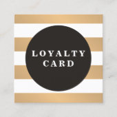 モダン銅フェイクストライプロイヤリティカード ロイヤリティカード (正面)