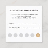 モダン銅フェイクストライプロイヤリティカード ロイヤリティカード (裏面)