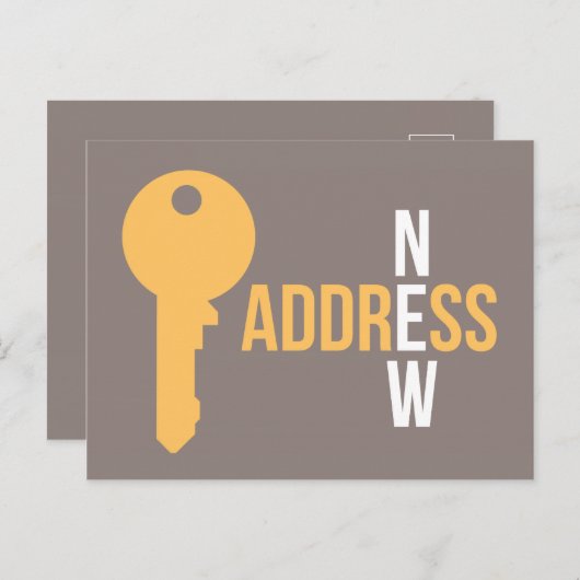 モダン鍵はがきの移動 案内ポストカード (正面/裏面)