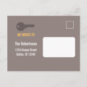 モダン鍵はがきの移動 案内ポストカード (裏面)