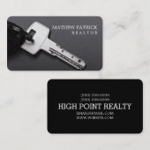モダン鍵実在資産不動産仲介業者名刺 名刺 (正面/裏面)