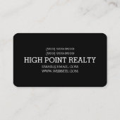 モダン鍵実在資産不動産仲介業者名刺 名刺 (裏面)