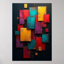 モダン長方形のアート ポスター