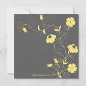 モダン開花フローラブライダルシャワー招待状 招待状 (裏面)