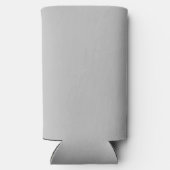 モダン開花結婚モノグラム |グレー スリム缶クーラー (裏面)