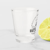 モダン開花結婚モノグラム ショットグラス (左)