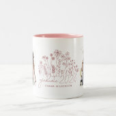 モダン院咲き野花卒業 ツートーンマグカップ (中央)