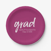 モダン院生カスタム水玉模様 ペーパープレート (正面)