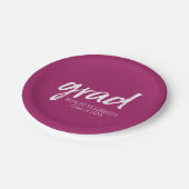 モダン院生カスタム水玉模様 ペーパープレート (アングル)