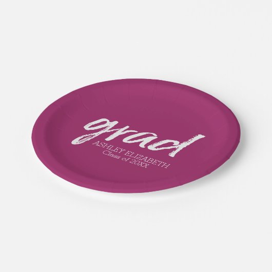 モダン院生カスタム水玉模様 ペーパープレート (アングル)