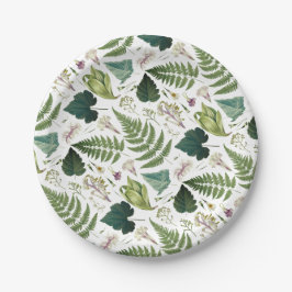 モダン離れエレガント春と花 ペーパープレート