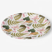 モダン離れエレガント春と花 ペーパープレート (アングル)