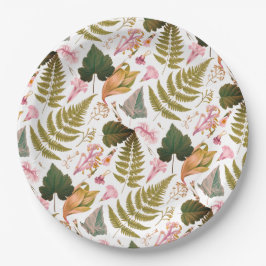 モダン離れエレガント春と花 ペーパープレート