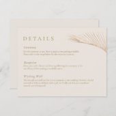 モダン離れシンプル詳細カード 招待状 (正面/裏面)