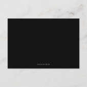 モダン離れミニマリストフレームブラックRSVPカード エンクロージャーカード (裏面)