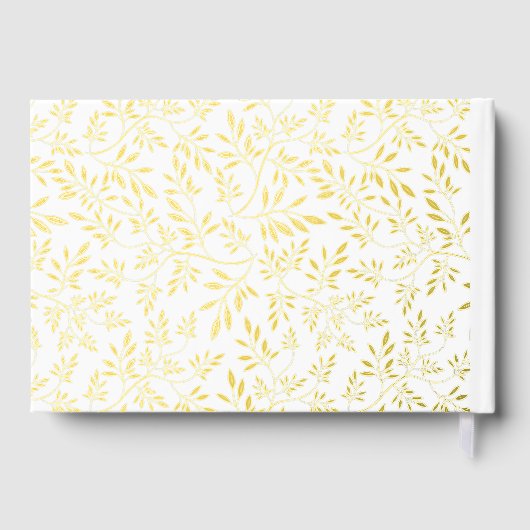 モダン離れ箔とフレーム結婚s ゲストブック (裏面)