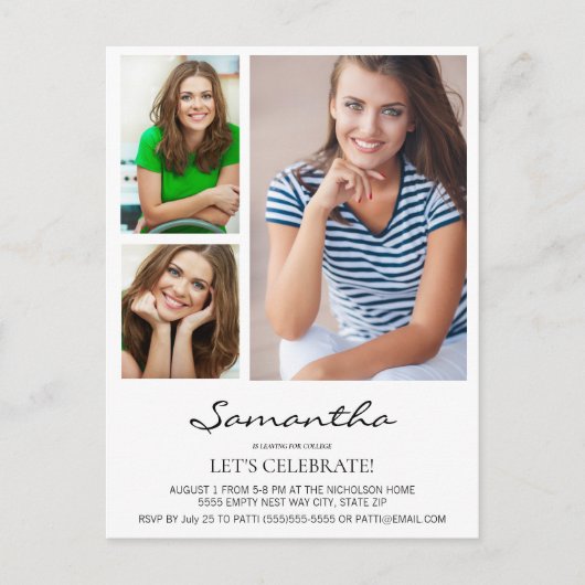 モダン離れCollege Trunkパーティー用3 Photo ポストカード (正面)