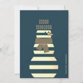 モダン雪だるまかわいいクリスマス シーズンカード (正面)